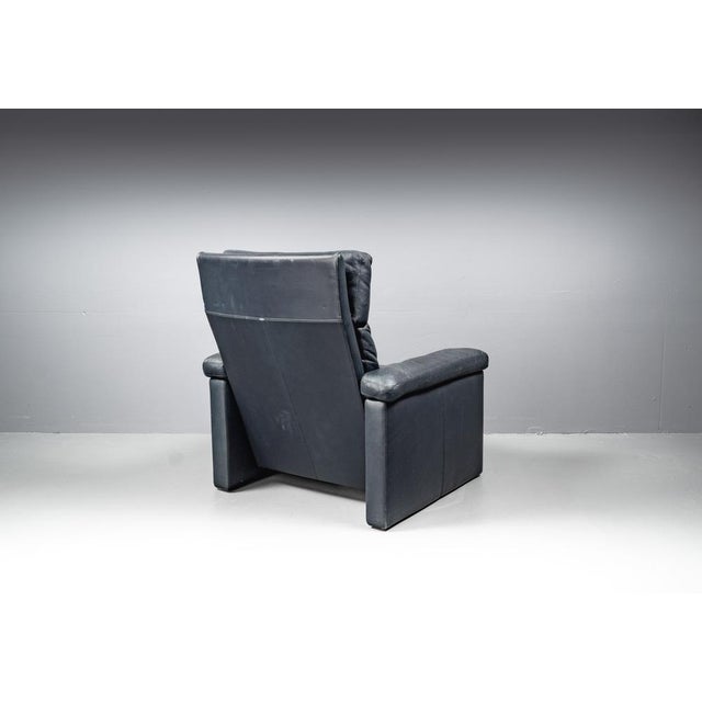 Blue Leather Armchair from Cor Conseta, Germany, 1980s For Sale - Image 10 of 18