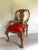 Early 20c Queen Anne Red Velvet Mahogany Chair - 1 Pc For Sale - Image 6 of 9