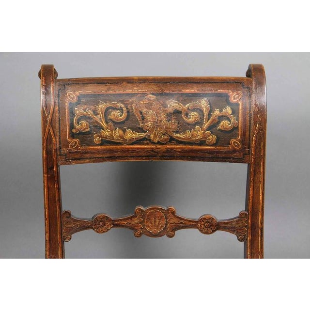 Wood Regency Painted Side Chairs - Set of 4 For Sale - Image 7 of 11