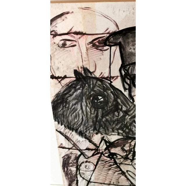 Textile Max Marra Painting Mixed Technique on Canvas For Sale - Image 7 of 13