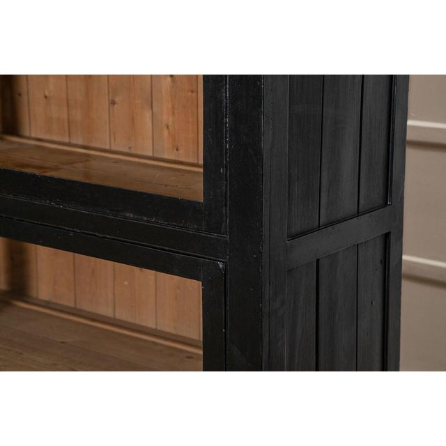 Large Antique English Ebonised Glazed Housekeepers Cabinet, 1880 For Sale - Image 10 of 18