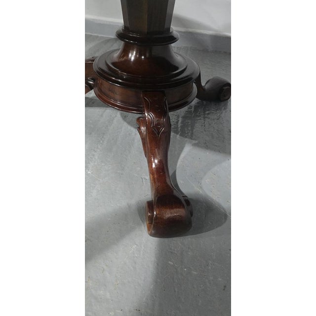 Brown Victorian Oval Coffee Table, 1880 For Sale - Image 8 of 11