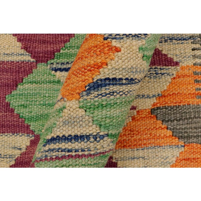 Textile Southwestern Turkish Kilim Gray Beige Hand-Woven Wool Rug For Sale - Image 7 of 9