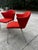 Abstract 1970s Pair of Red Abstract Coalesse Steelcase Accent Chairs For Sale - Image 3 of 11