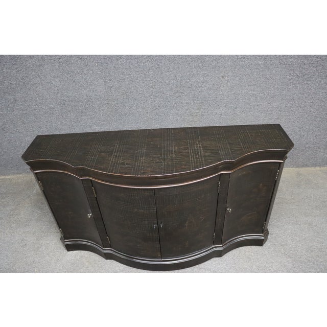 Ethan Allen Chinoiserie Serpentine Console Cabinet / Sideboard For Sale - Image 12 of 16