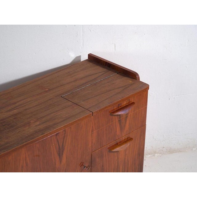 Mid-Century Modern Mid-Century Asymmetric Walnut Sideboard by Amaru For Sale - Image 3 of 15