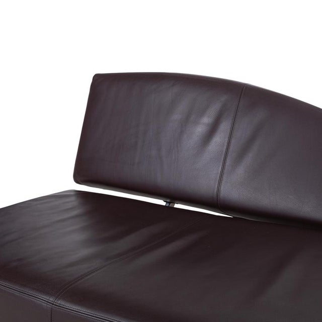 Cassina 276 Aspen Three-Seater Leather Sofa Brown Couch by Jean Marie Massaud Backrest Left For Sale - Image 5 of 12
