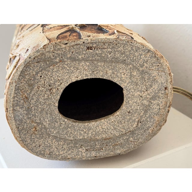 Vintage Stoneware Table Lamp by Bodil Marie Nielsen, 1970s For Sale - Image 15 of 16