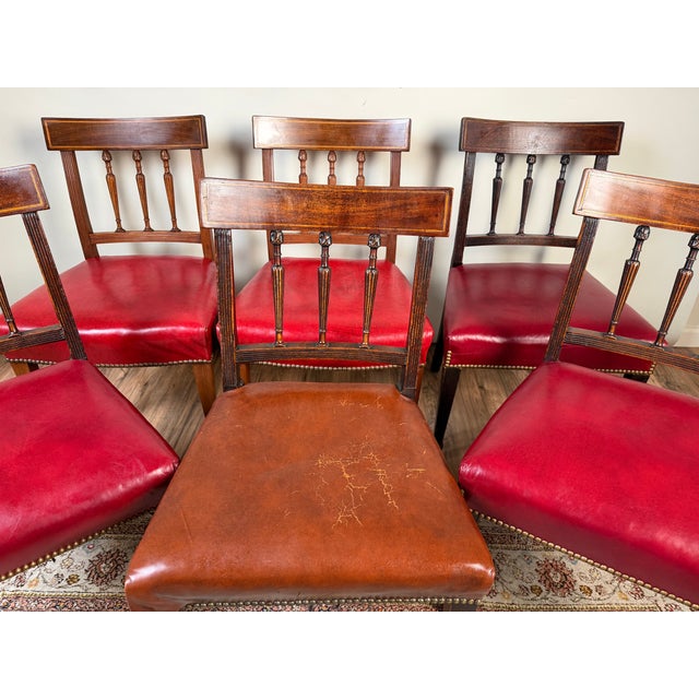 Assembled Set of Six English George III Mahogany Neoclassical Dining Chairs, Four 18th Century For Sale - Image 10 of 10