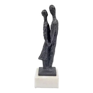 1960s Mari Silvester Andriessen Impressionism Couple Bronze Sculpture