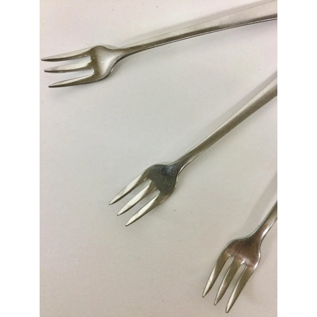 Traditional Vintage Stainless Steel Olive Forks- Set of 13 For Sale - Image 3 of 10
