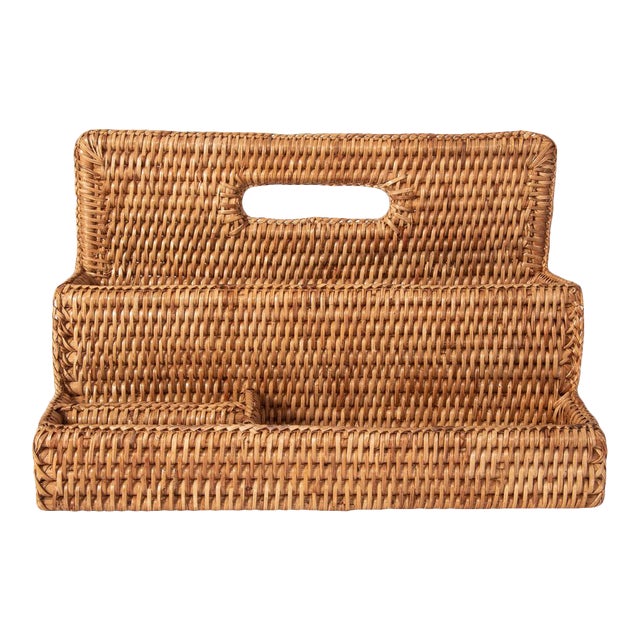 Artifacts Rattan Standing Stationary Sorter in Honey Brown For Sale