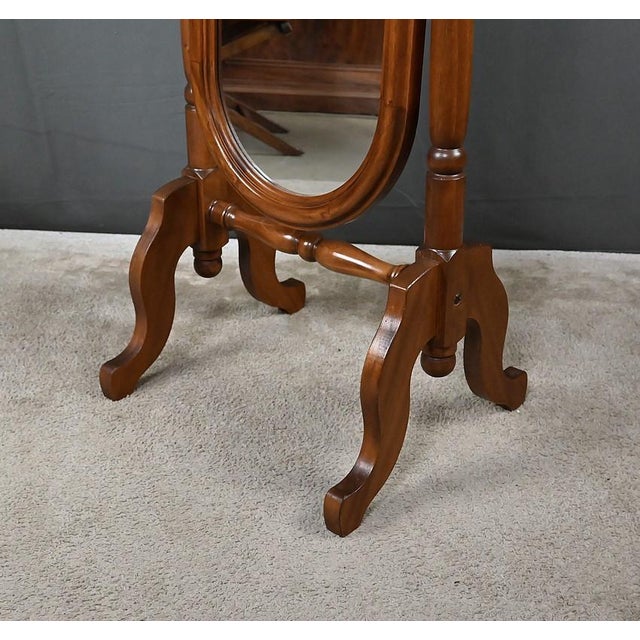 Wood Mahogany Psyche Part 2 Mirror, 20th Century For Sale - Image 7 of 16