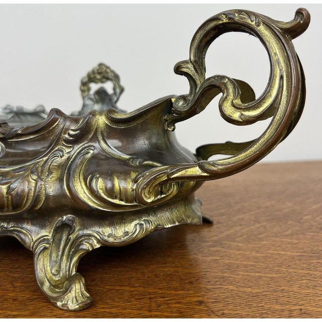 Silver Vintage French Ornate Jardiniere For Sale - Image 8 of 13
