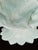 1980s Vintage Baby Blue Glazed Ceramic Regency Cabbage Table Lamp Pleated White Shade For Sale - Image 5 of 9