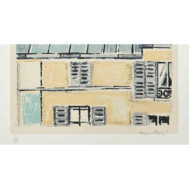 View of Paris is a Modern artwork realized by Orfeo Tamburi (Jesi, 1910 – Paris,1994) in the 1980s. Colored Lithograph on...
