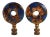 Lapis Lazuli & Bronzite Lamp Finials - a Pair For Sale