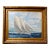 Yacht Oil Painting Sailing Off Bora Bora Louis Macouillard 1913-1987 Gilt Frame For Sale