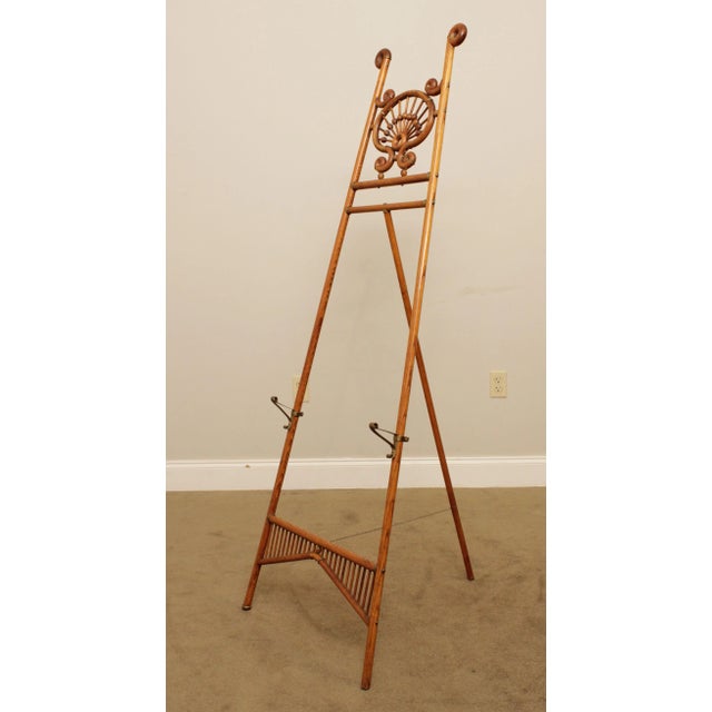 Victorian Antique Victorian Oak Stick & Ball Easel For Sale - Image 3 of 13
