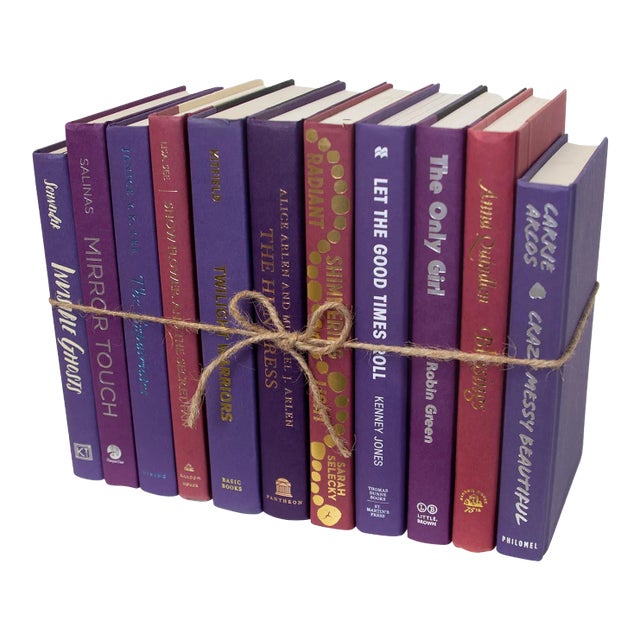 Decorative Books - Berry Book Bundle - 1 Foot of Purple Books For Sale