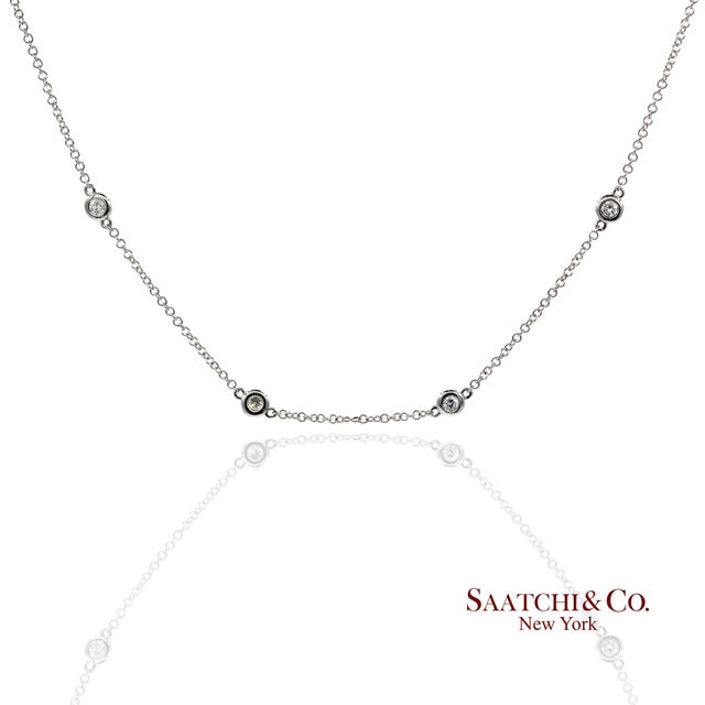 14K White Gold Diamond Adjustable Necklace/Pendant Metal Type: 14k White Gold Total Item Weight: 2.4 Grams Length: 17.5...