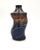 Mid-Century Modern Wavy Hand-Thrown Signed Studio Vase With Blue and Brown Drip Glaze For Sale - Image 6 of 6