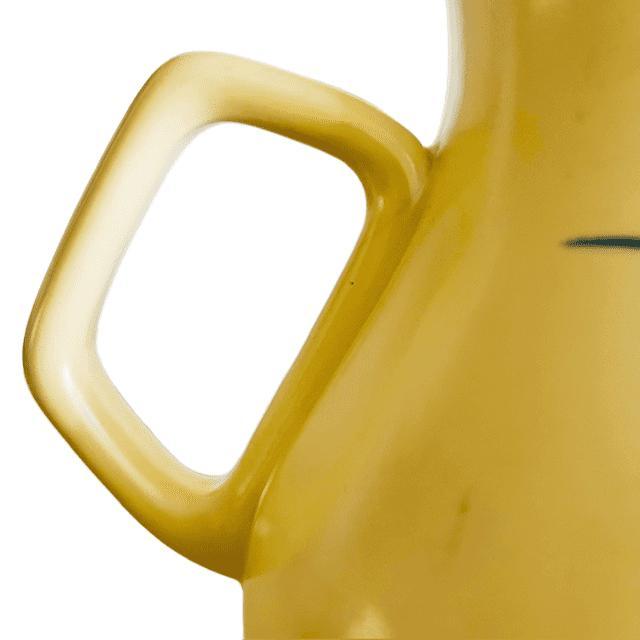 Cream Vintage Flora Pottery Gouda Ceramic Jug, 1960s For Sale - Image 8 of 10