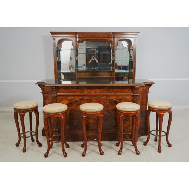 Age: Approx: 30 Years Old Details: High Quality Construction Copper Top Surfaces On Bar Lighted Interior Nice Inlay Work...