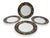 Lynn Chase 1988 Safari Jaguar Jungle Cat 24 Karat 10 7/8" Dinner Plate Set of 4 For Sale - Image 10 of 11