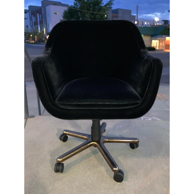 Bronze Base Bumper in Black Mohair Ward Bennett For Sale - Image 10 of 12