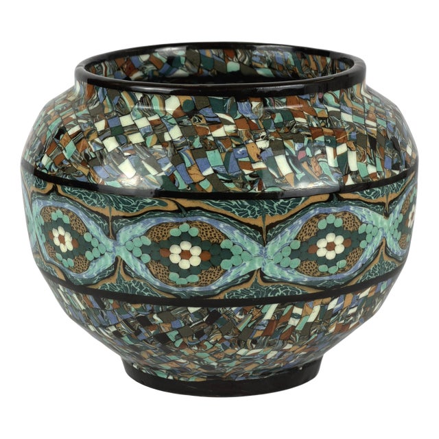Large Mixed Earth Planter by Jean Gerbino, Vallauris, 1950s For Sale