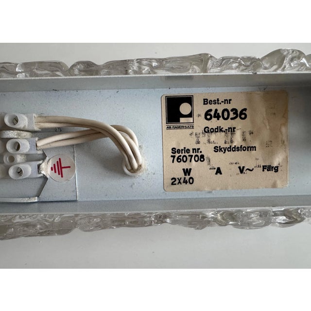 Vintage Crystal Wall Sconce by Gert Nyström, 1960s For Sale - Image 9 of 12