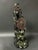 Chinese Art Large Carved Dark Green Soapstone Bodhidharma Statue For Sale - Image 13 of 13
