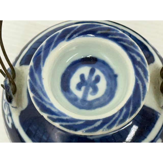 Early 20th Century Chinese Export Blue & White Porcelain Teapots, Set of Four For Sale - Image 9 of 12