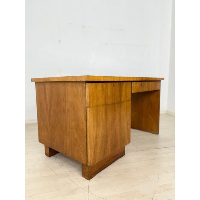 Vintage Art Deco Desk in Walnut, 1928 For Sale - Image 5 of 14