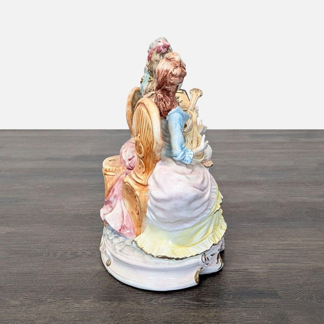Capodimonte 2010s Capodimonte Porcelain Sculpture – Elegant Musical Trio Figurine For Sale - Image 4 of 6