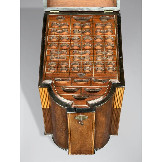 18th Century George Iii Period Mahogany Knife Box, 1790 For Sale - Image 4 of 8