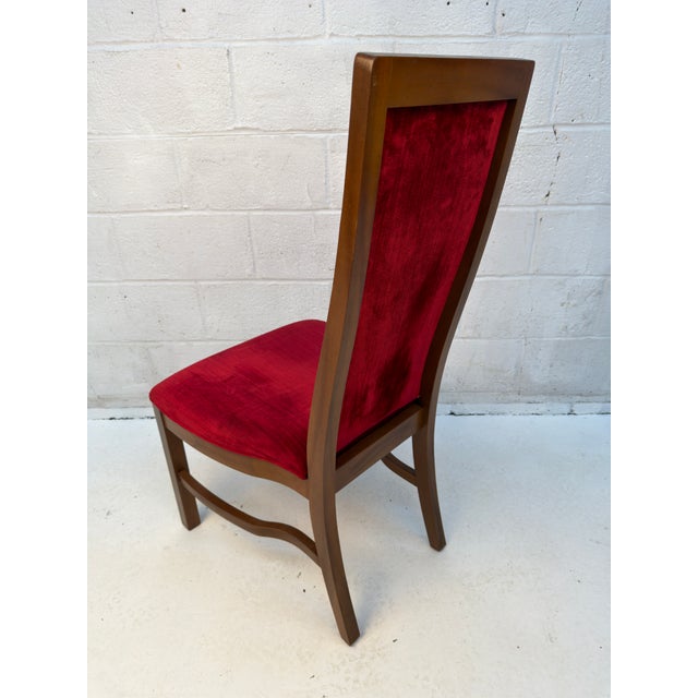 Burgundy Mid 20th Century Set of Eight Burgundy Mid-Century Dining Chairs by Stanley For Sale - Image 8 of 15