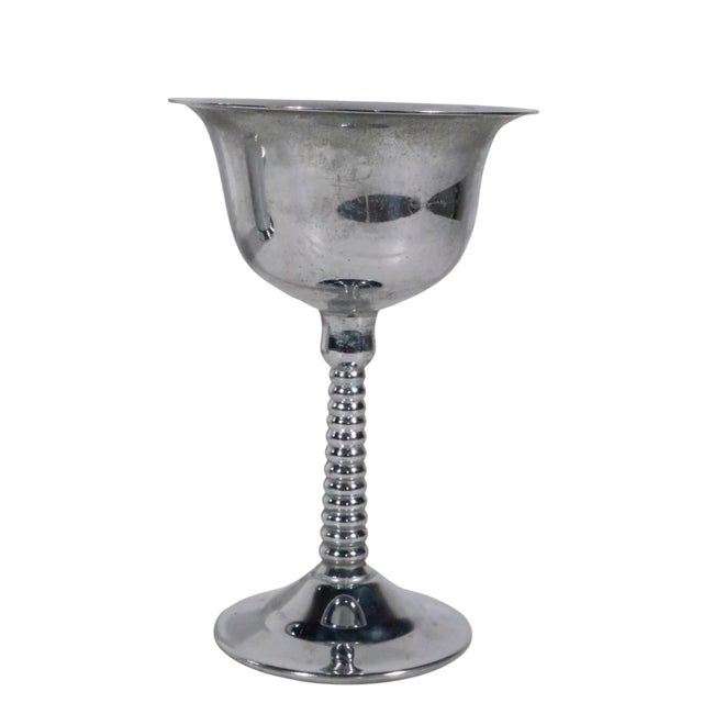 Mid 20th Century Seven Piece Chrome Art Deco Cocktail Set Marked l.b. Chromium Plated For Sale - Image 12 of 15