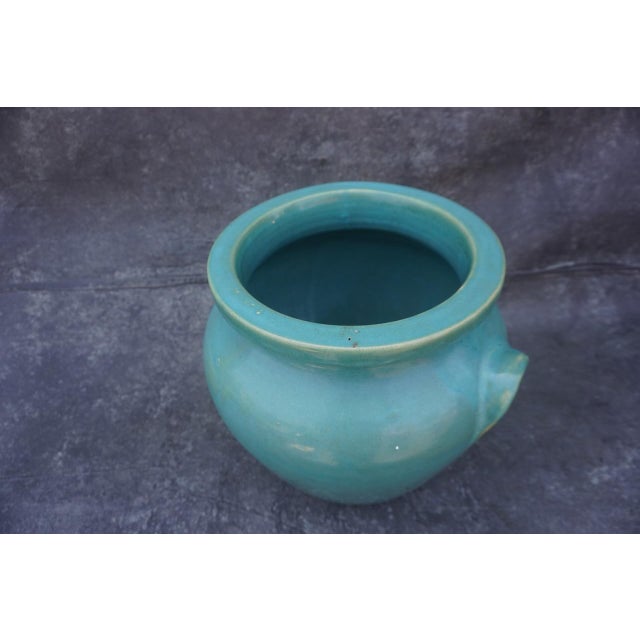 Early 20th Century Turquoise Gladding McBean Pottery Vase For Sale - Image 4 of 8