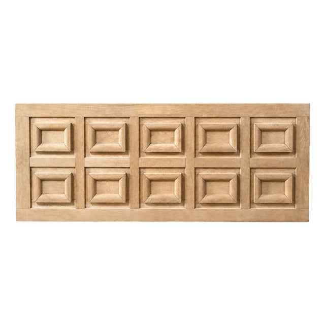 Headboard in Limed Wood, 1960s For Sale