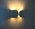 White metal wall sconce by Afra & Tobia Scarpa. Model: Foglio. Stamped Flos. Wear consistent with age and time. This piece...