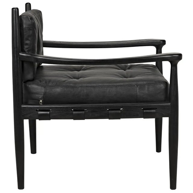 Noir NOIR Fogel Lounge Chair, Charcoal Black For Sale - Image 4 of 5