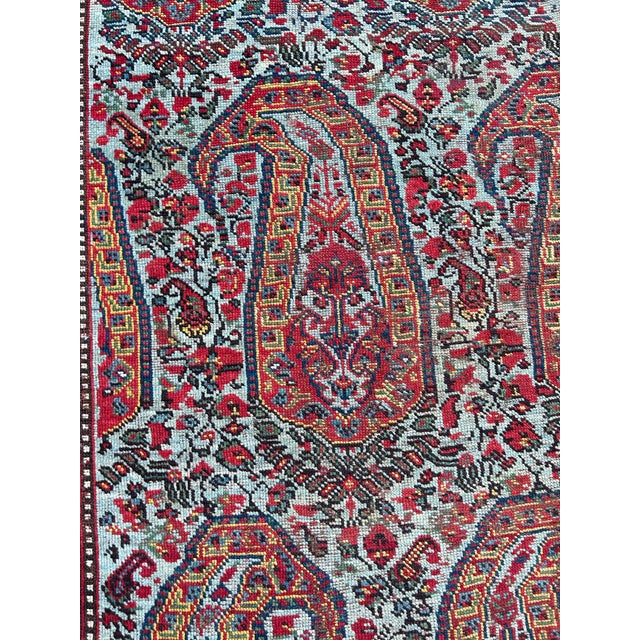 Late 19th Century 1880s Ghahgahi Paisley Wool Rug For Sale - Image 5 of 12