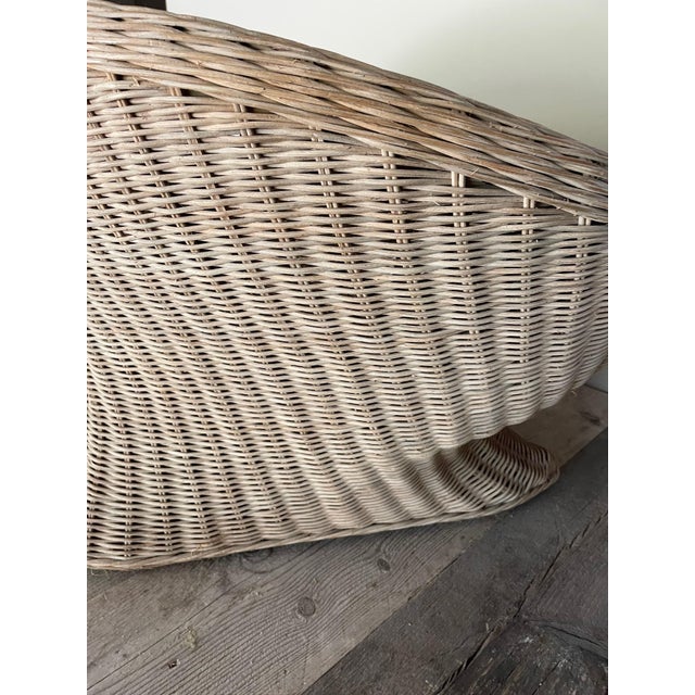 Beige Lotus Meditation Chair in Wicker, 2000s For Sale - Image 8 of 10