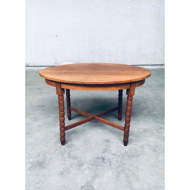 Oval Oak Bobbin Center Table, France, 1940s For Sale - Image 18 of 18