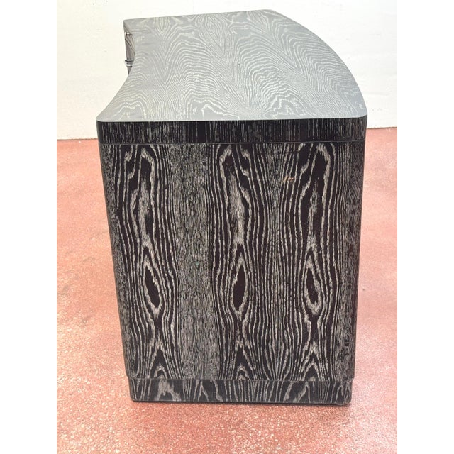 Vintage Cerused Oak Executive Desk, in the Style of James Mont For Sale - Image 16 of 18