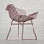 Red Mid-Century Modern Red Painted Steel Wire Chair, Sweden, 1960s For Sale - Image 8 of 12