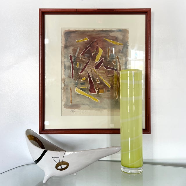 Signed 1962 Abstract Watercolor Painting by Harry Hilson For Sale - Image 10 of 10