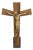 Brutalist Wooden Cross with Christ Figure, 1950s For Sale